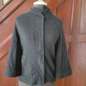 Damask Womens Charcoal Gray Wool & Cashmere Blend Jacket Size S